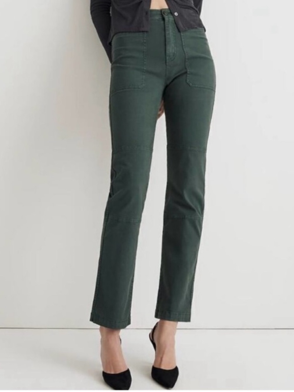 MADEWELL 25 Old Spruce '90s Straight Utility Pant in Garment-Dyed Canvas